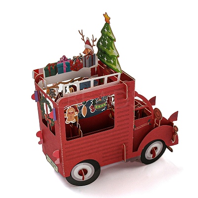 3D Pop Up Paper Greeting Card AJEW-P124-F02-1