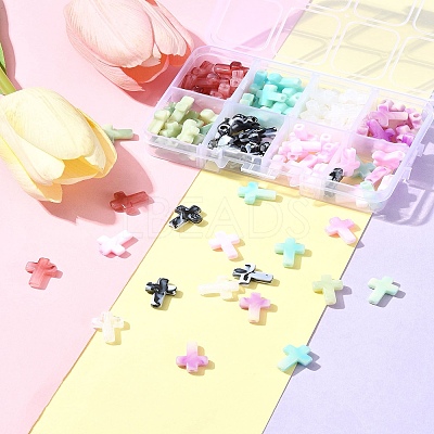 104Pcs 8 Colors Acrylic Imitation Gemstone Beads OACR-FS0001-79-1