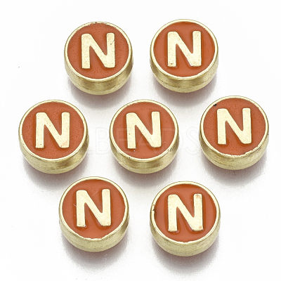 Alloy Enamel Beads ENAM-S122-028N-NR-1