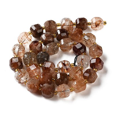 Natural Black Gold Rutilated Quartz Beads Strands GG-CBABD99-03B-1