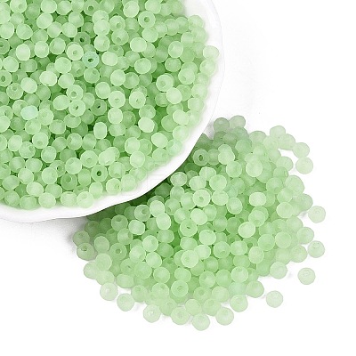 FGB Frosted Transparent Glass Seed Beads SEED-N013-04A-08-1