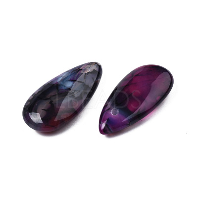 Natural Dragon Veins Agate Pendants G-N0325-16A-1