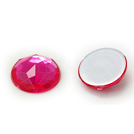 Imitation Taiwan Acrylic Rhinestone Flat Back Cabochons GACR-D003-16mm-02-1