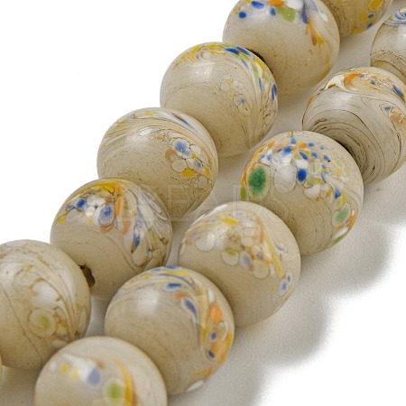 Handmade Lampwork Beads Strands BLOW-D006-07E-1