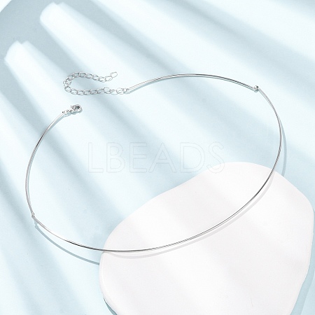 1.5MM Brass Torque Choker Necklaces KK-CBA3297-12P-1