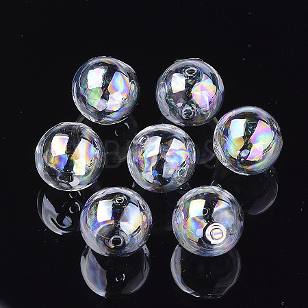 Handmade Blown Glass Globe Beads LS-X-DH017J-1-16mm-AB-1
