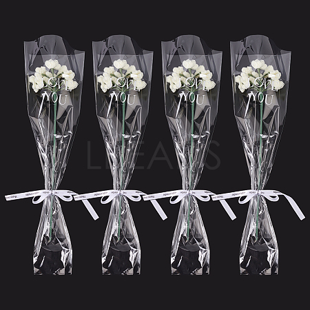 Babysbreath Cotton Knitting Artificial Flower AJEW-WH0314-414B-1