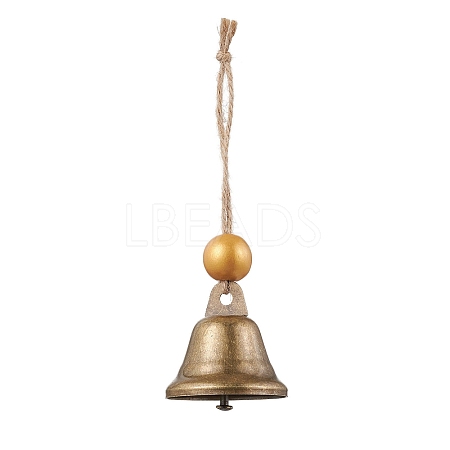 Iron Bell Pendant Decoration HJEW-JM02235-03-1