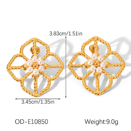 304 Stainless Steel Stud Earrings for Women WG18C3B-01-1