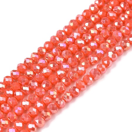 Electroplate Glass Beads Strands EGLA-A044-P2mm-B21-1