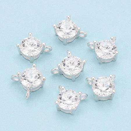 925 Sterling Silver Micro Pave Clear Cubic Zirconia Charms STER-N017-17A-S-1