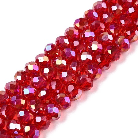 Electroplate Glass Beads Strands EGLA-A044-T6mm-B01-1