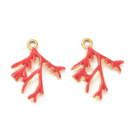 304 Stainless Steel Enamel Pendants STAS-Q119-12G-02-1