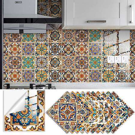 PVC Tiles Moroccan Design Self-Adhesive Wall Stickers PW24030221695-1