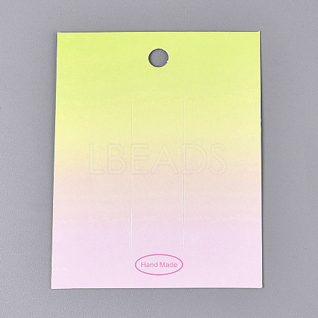 Gradient Color Cardboard Paper Jewelry Display Cards for Hair Clip Storage CDIS-N004-19-1