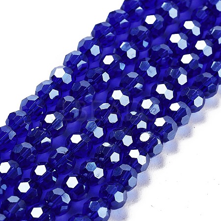 Electroplate Transparent Glass Beads Strands EGLA-A035-T6mm-A06-1