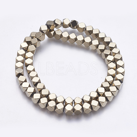 Electroplate Non-magnetic Synthetic Hematite Bead Strands G-K237-15D-1