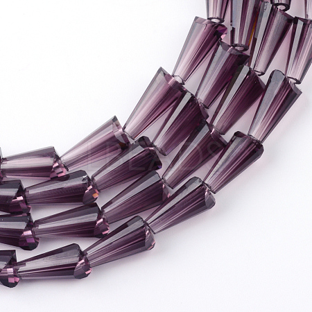 Transparent Glass Bead Strands GLAA-R170-6x12-01K-1