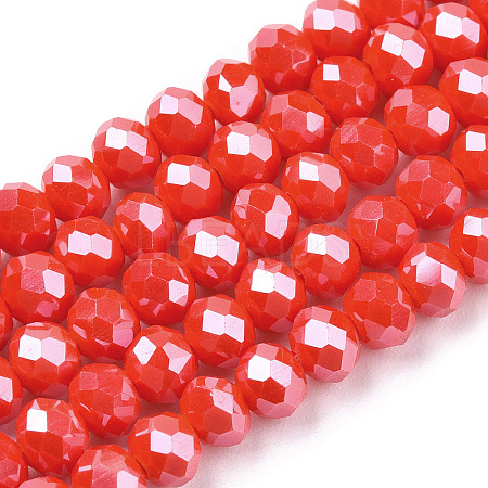 Electroplate Glass Beads Strands LS-EGLA-A034-P8mm-A10-1