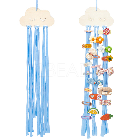 Cloud Wooden Hairpin Hair Clip Hanging Holder Storage Organizer WH-WG78846-05-1