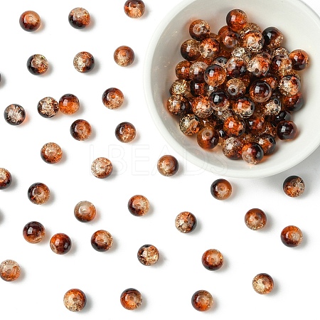 100Pcs Crackle Glass Beads CCG-YW0001-19B-01-1