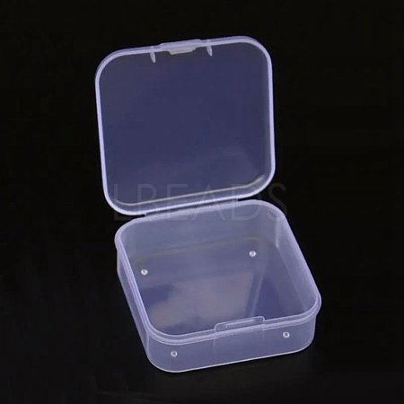 Square Plastic Bead Containers with Hinged Lid PW-WG65EE9-05-1