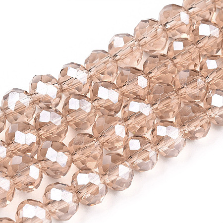 Electroplate Glass Beads Strands EGLA-A034-T4mm-A29-1