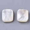 Natural White Shell Mother of Pearl Shell Cabochons X-SHEL-R047-15-2