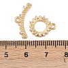 Brass Micro Pave Clear Cubic Zirconia Toggle Clasps KK-K407-36G-4