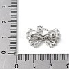 Swan Brass Micro Pave Cubic Zirconia Fold Over Clasps KK-D324-30P-2