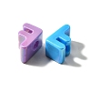 UV Plating Opaque Acrylic European Beads SACR-Z007-01F-2