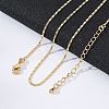 Long-Lasting Plated Brass Link Chain Necklaces NJEW-K112-14G-NF-2