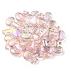 UV Plating Rainbow Iridescent Transparent Acrylic Beads OACR-C007-05A-3