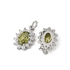 SHEGRACE Brass Micro Pave Cubic Zirconia Pendants XGRQ2O929-446D-P-2
