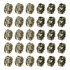30Pcs 2 Styles Brass Rhinestone Rondelle Space Beads RB-TADJ0001-02-2