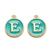 Golden Plated Alloy Enamel Charms ENAM-Q437-15E-1