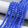 Opaque Solid Color Imitation Jade Glass Beads Strands GLAA-F029-P4mm-11-4