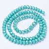 Electroplate Glass Beads Strands EGLA-A034-P1mm-B16-2