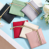 6Pcs 6 Colors Square PU Leather Jewelry Gift Zipper Bags ABAG-CL0001-01-7