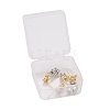 12Pcs 2 Colors Brass Cubic Zirconia Stud Earring Findings KK-LS0001-14-6