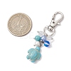 Sea Turtle Synthetic Turquoise Pendants Decoration HJEW-JM03009-03-3