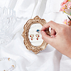 Goldenrod Photo Frame Resin Finger Ring Organizer Holder with Velvet Mat RDIS-WH0016-22-3