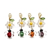 Handmade Lampwork Bees Pendant Decorations HJEW-TA00348-2