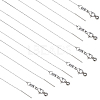 1MM 304 Stainless Boston Link Chain Adjustable Slider Necklaces NJEW-WH0016-98-1