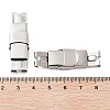 Non-Tarnish 201 Stainless Steel Watch Band Clasps STAS-C006-1-4