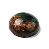 Assembled Synthetic Bronzite and Malachite Cabochons G-I339-08B-4