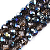 Electroplate Transparent Glass Beads Strands X-EGLA-A034-T8mm-Q20-1