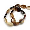Natural Striped Agate/Banded Agate Oval Bead Strands X-G-L175B-07-2