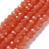 Baking Paint Imitation Jade Glass Bead Strands DGLA-A034-J6MM-A12-1