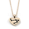 Golden Plated Heart with Constellation/Zodiac Sign Alloy Enamel Pendant Necklaces NJEW-H214-A02-G-1